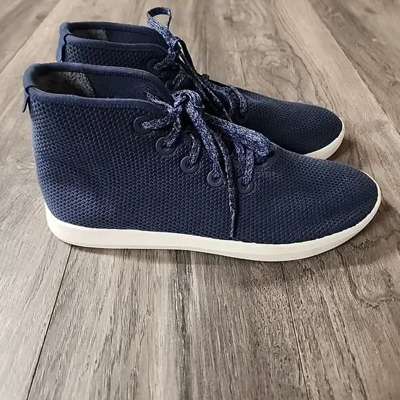 Allbirds Mens Tree Toppers Blue High Top Casual Shoes Sneakers Size 12 - Picture 2 of 8